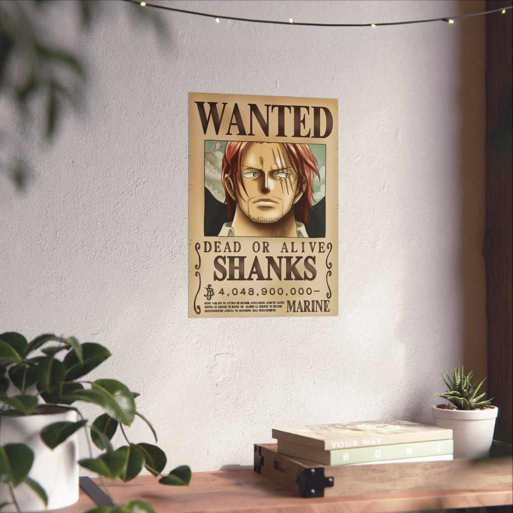 Wanted Poster Shanks Dead or Alive