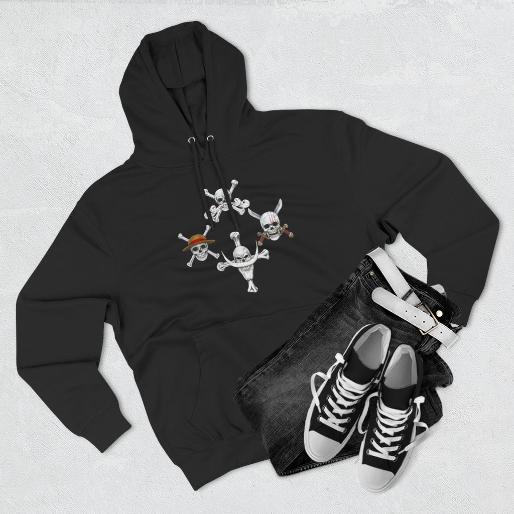 Three-Panel Fleece Hoodie