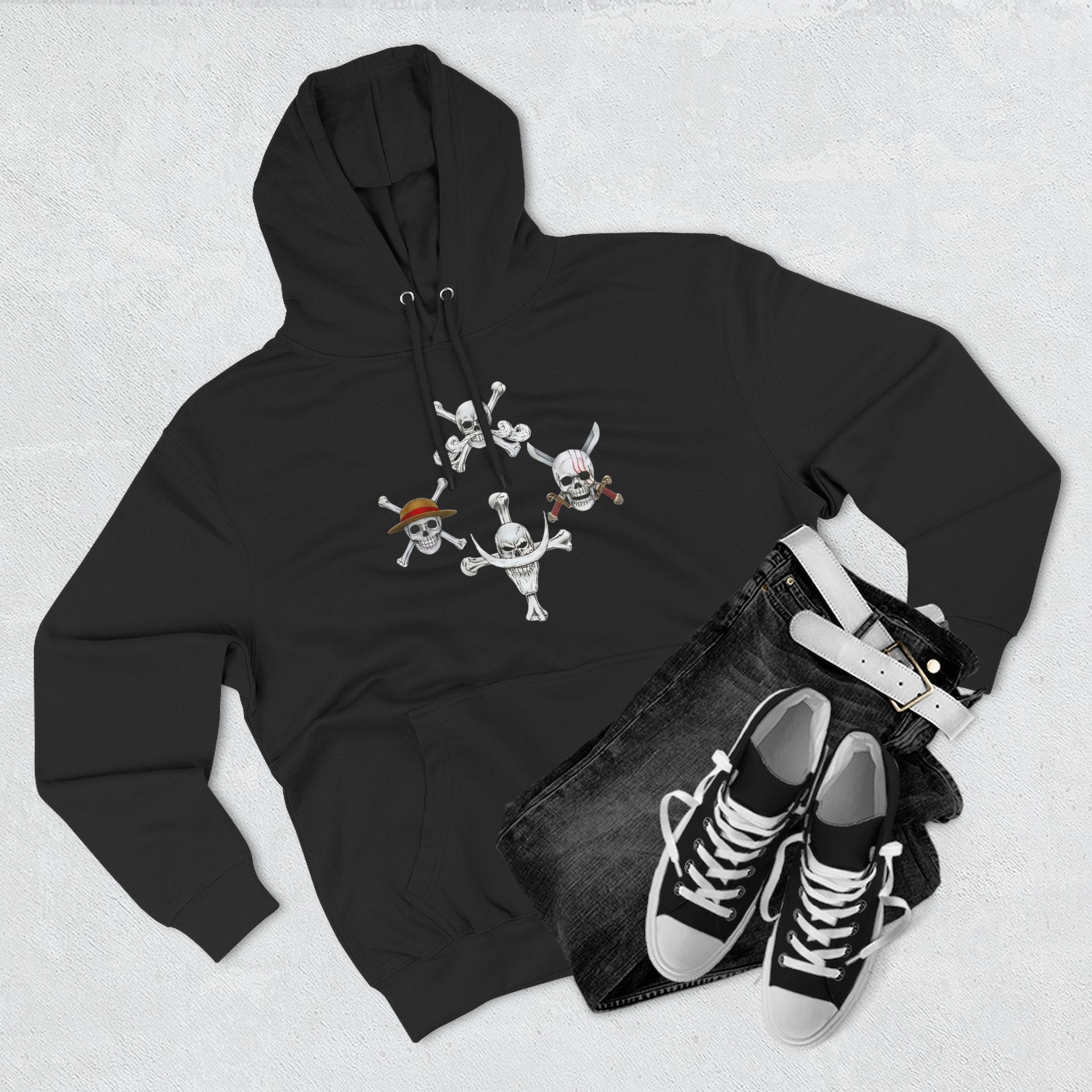 Three-Panel Fleece Hoodie
