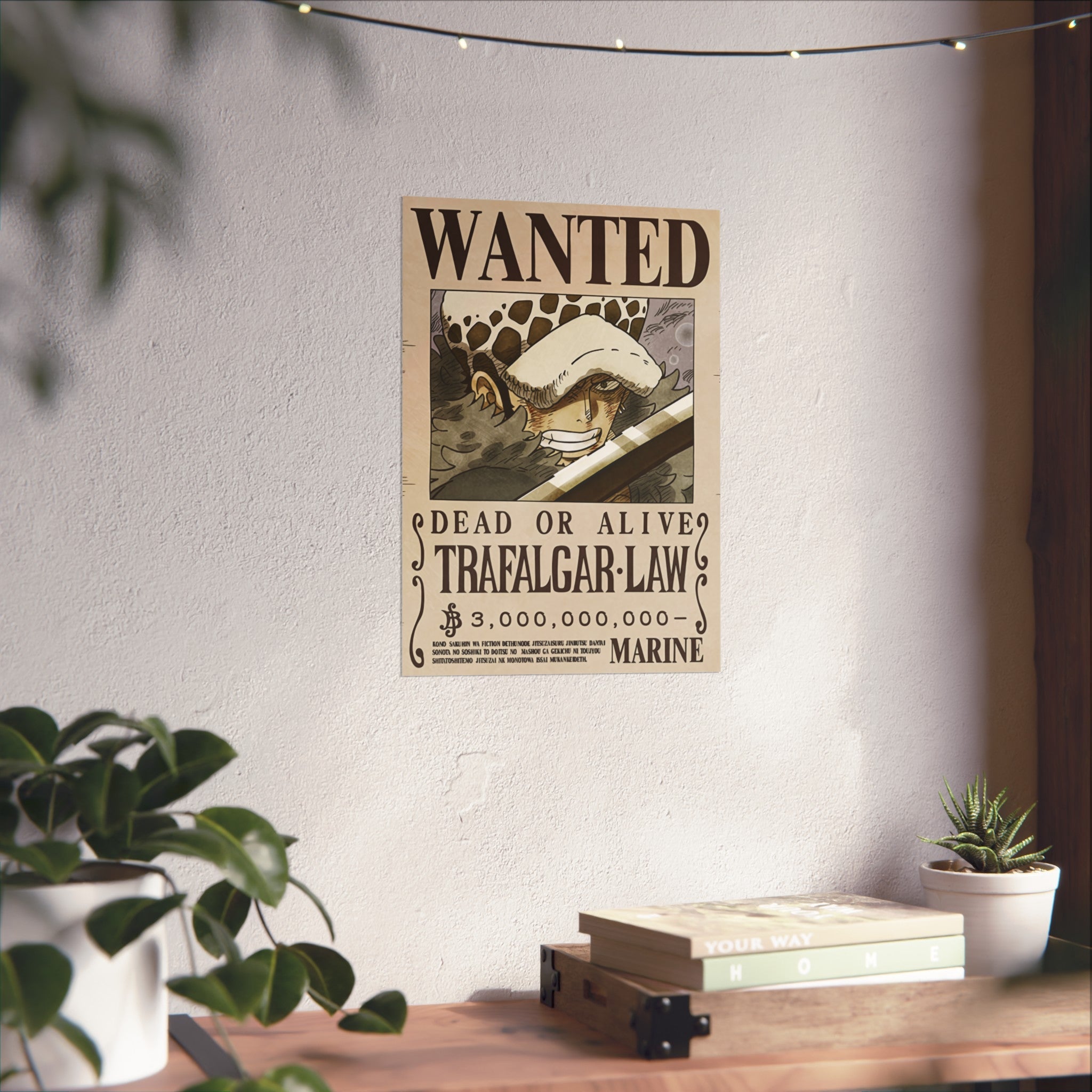 Wanted Poster Trafalgar .D. Law Dead or Alive