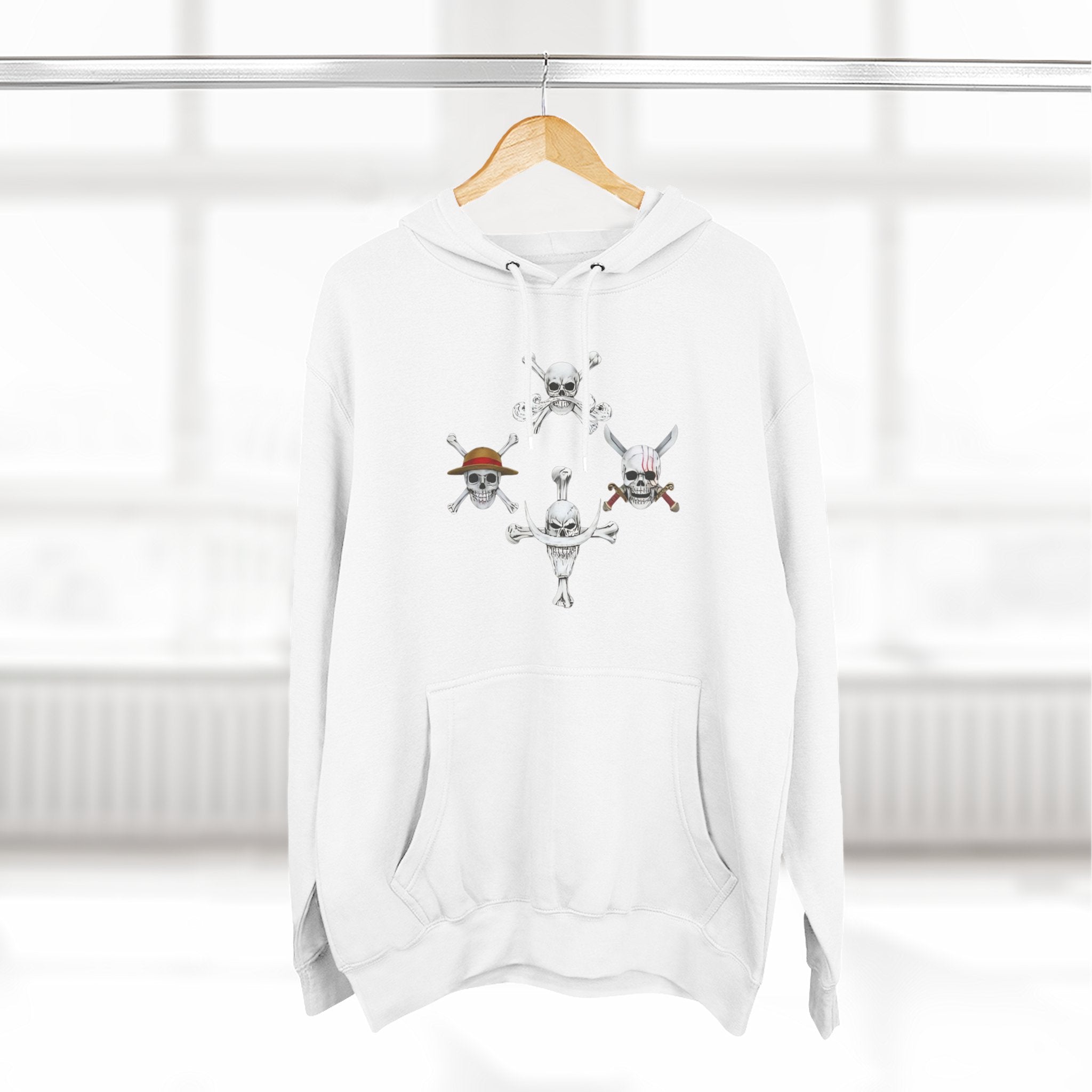 Three-Panel Fleece Hoodie