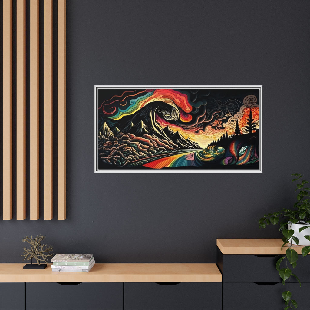 Trippy Lake and Sky Scene