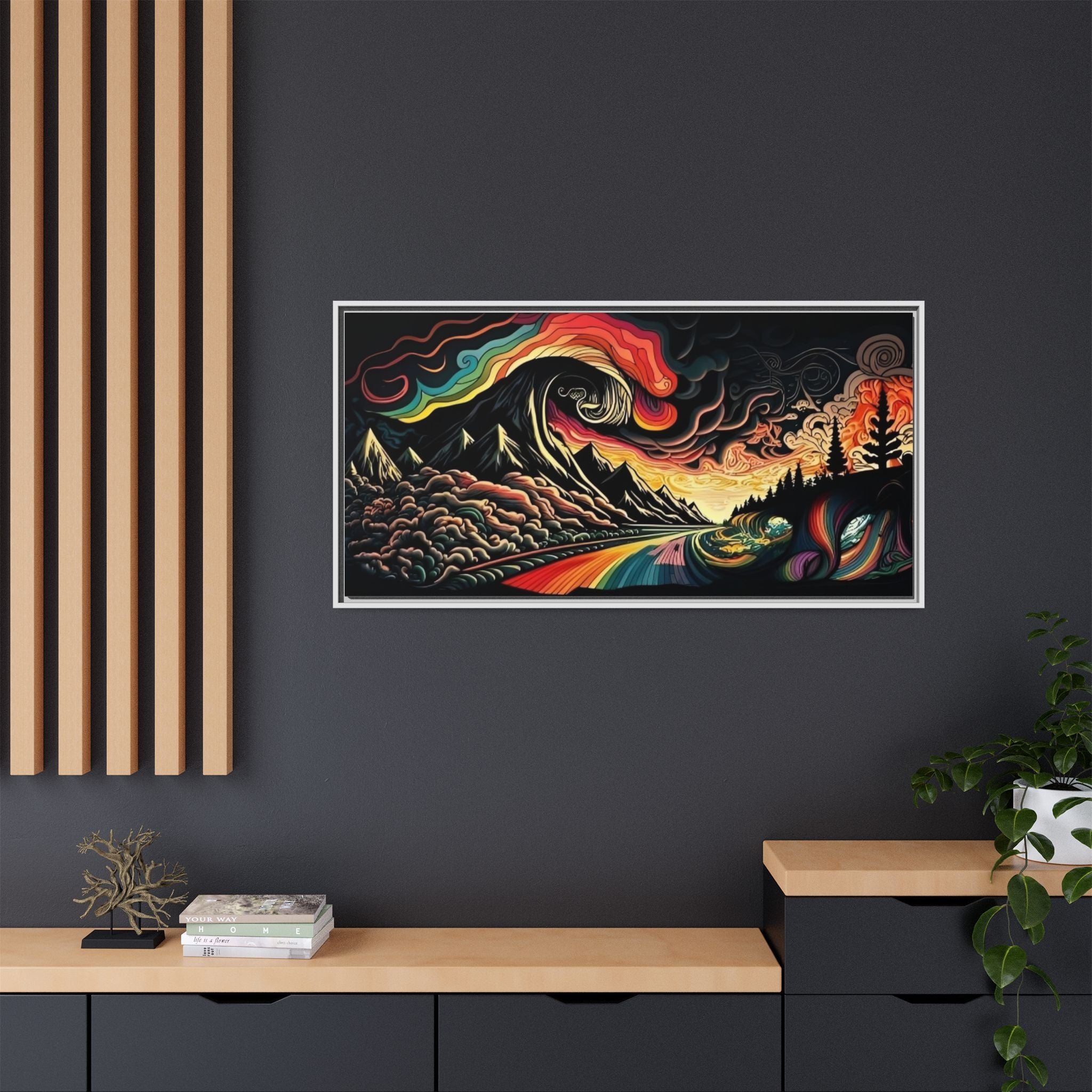 Trippy Lake and Sky Scene