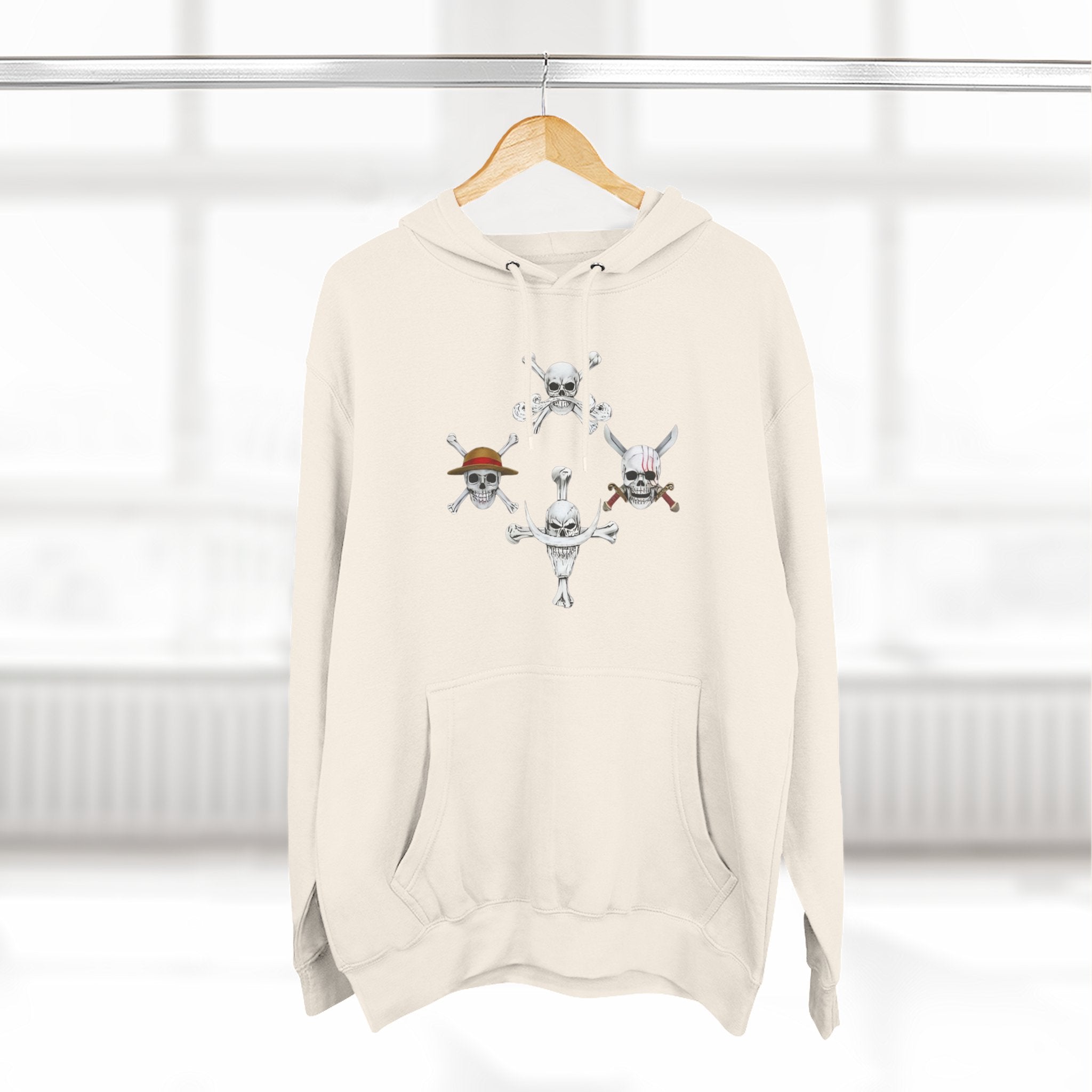 Three-Panel Fleece Hoodie