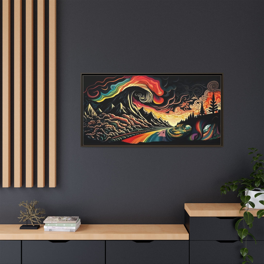 Trippy Lake and Sky Scene