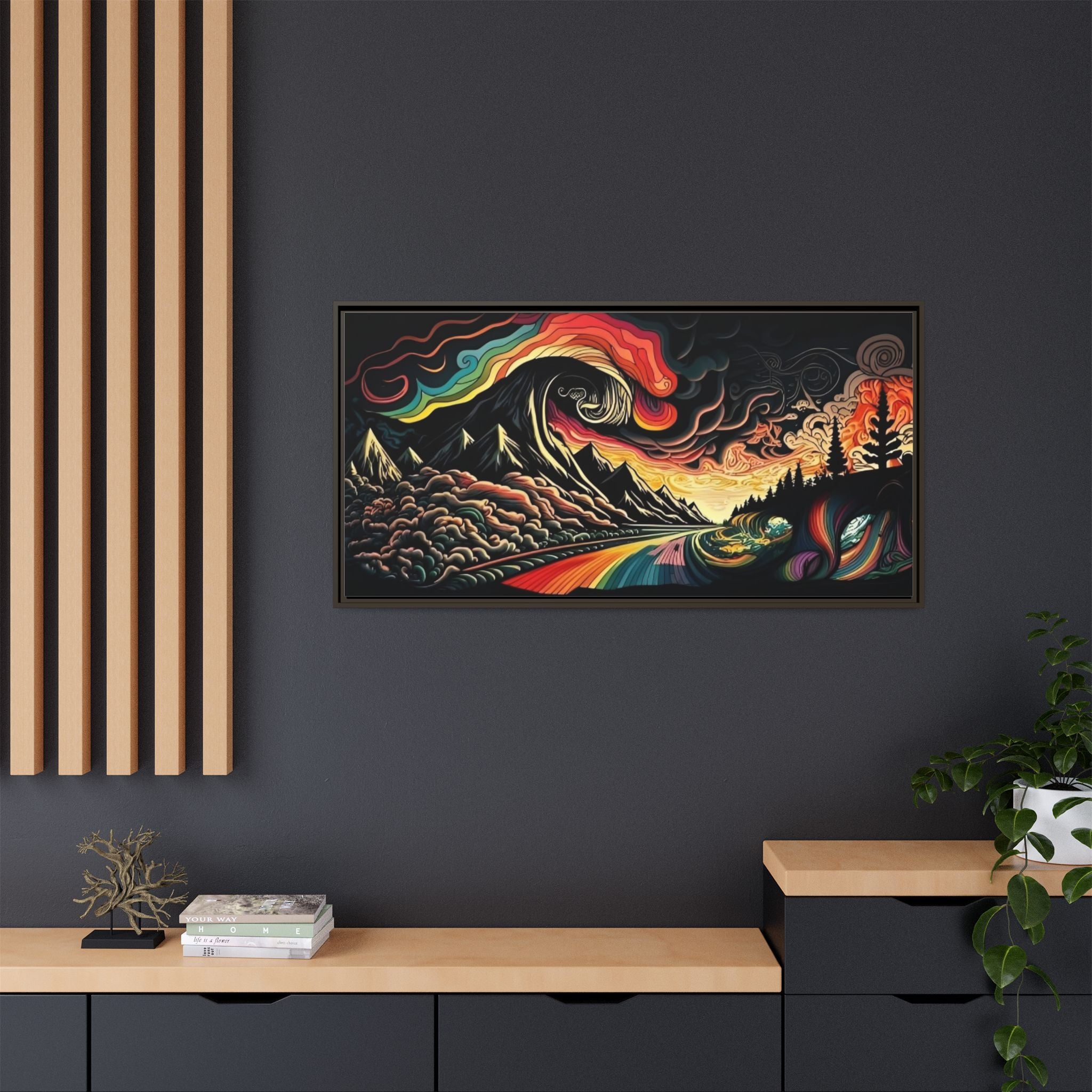 Trippy Lake and Sky Scene