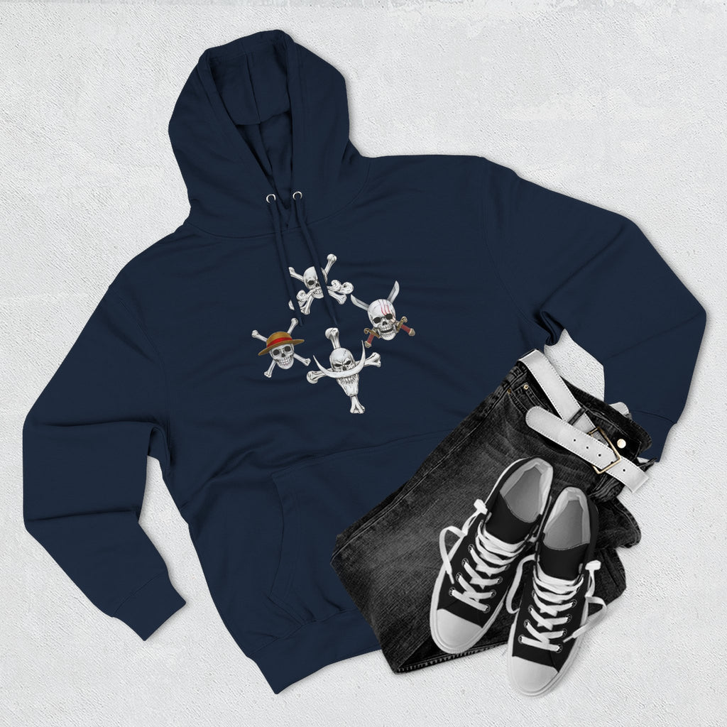 Three-Panel Fleece Hoodie