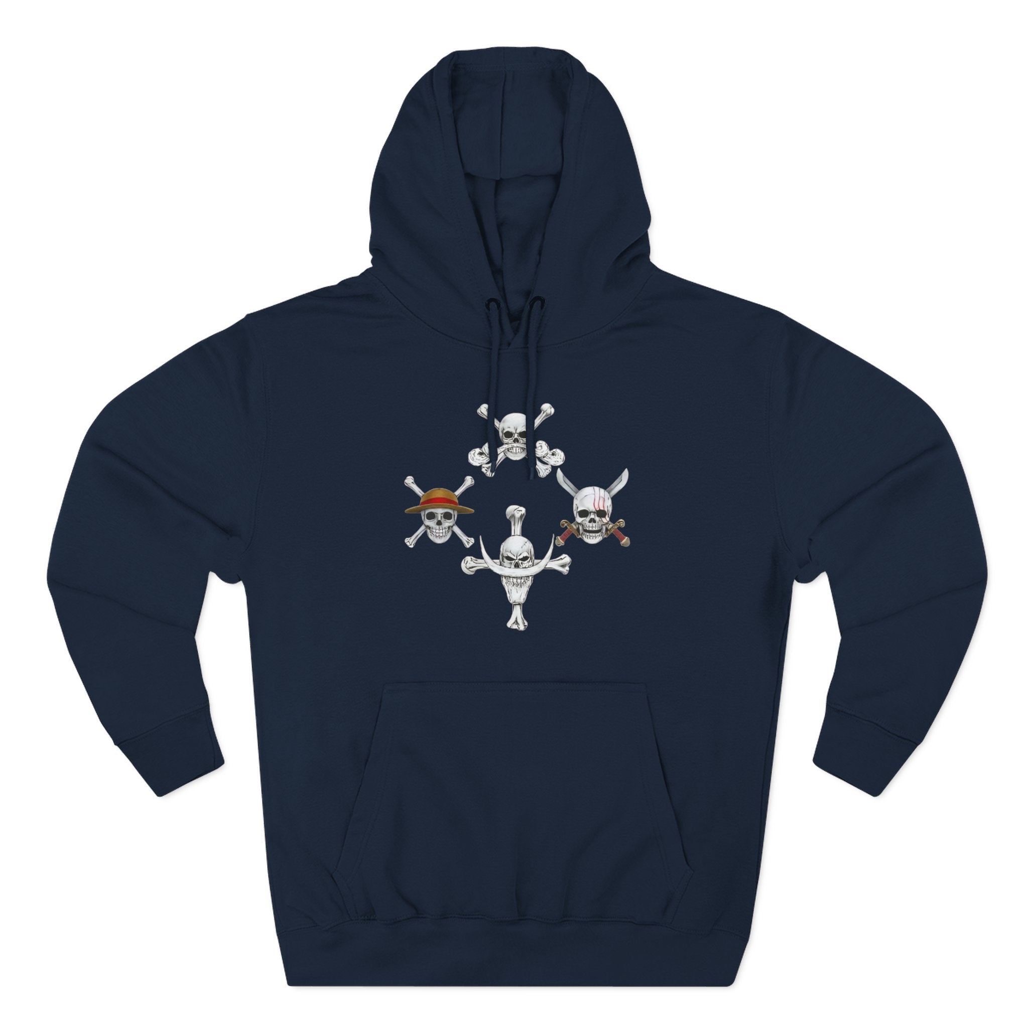 Three-Panel Fleece Hoodie