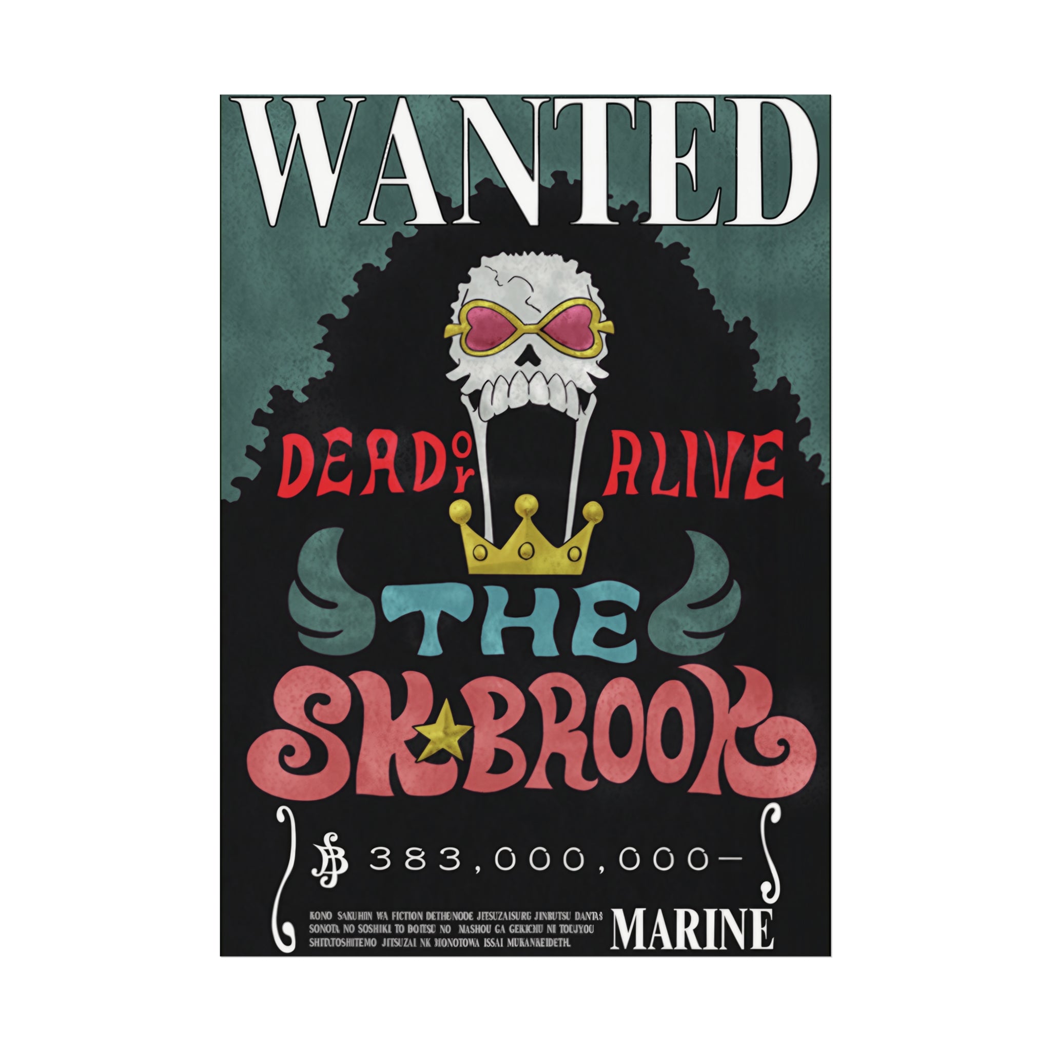 Wanted Poster Brook Dead or Alive