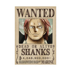 Wanted Poster Shanks Dead or Alive