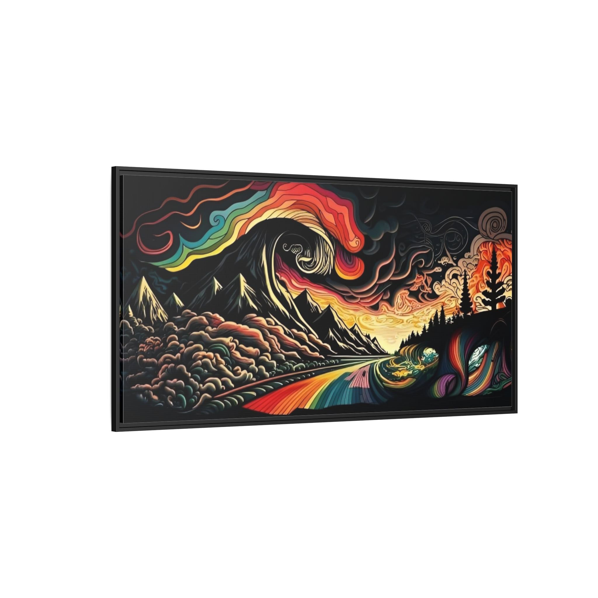 Trippy Lake and Sky Scene