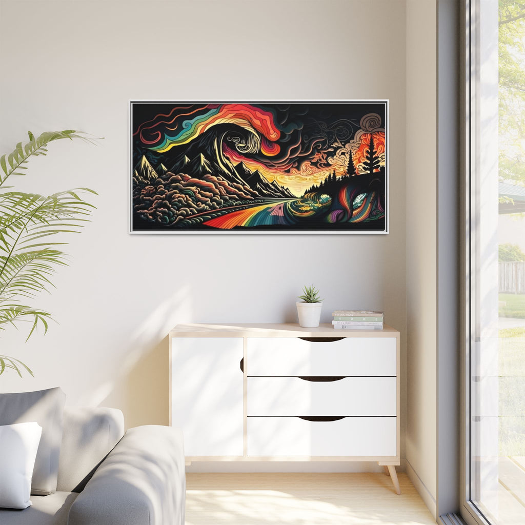 Trippy Lake and Sky Scene