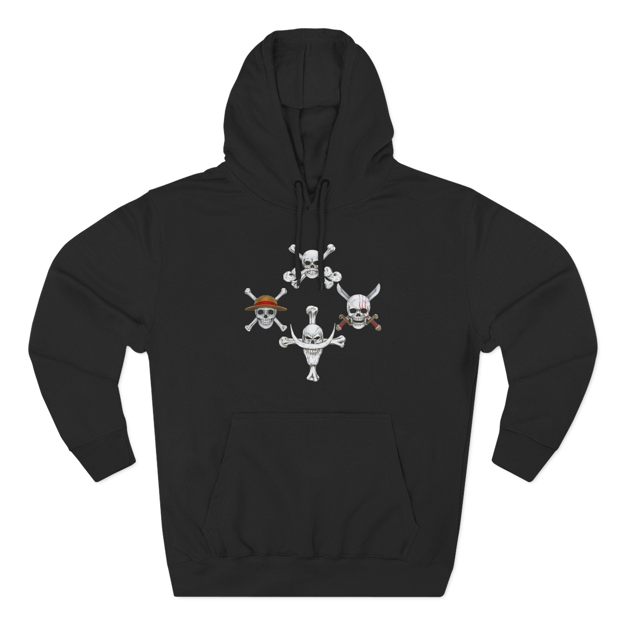 Three-Panel Fleece Hoodie