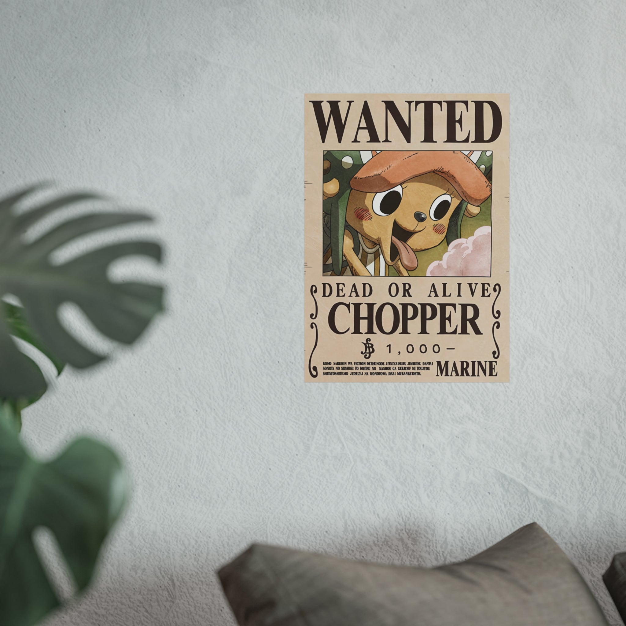 Wanted Poster Tony Tony Chopper Dead or Alive