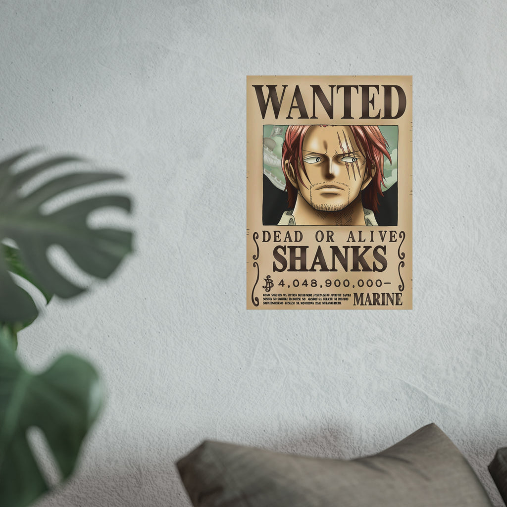 Wanted Poster Shanks Dead or Alive