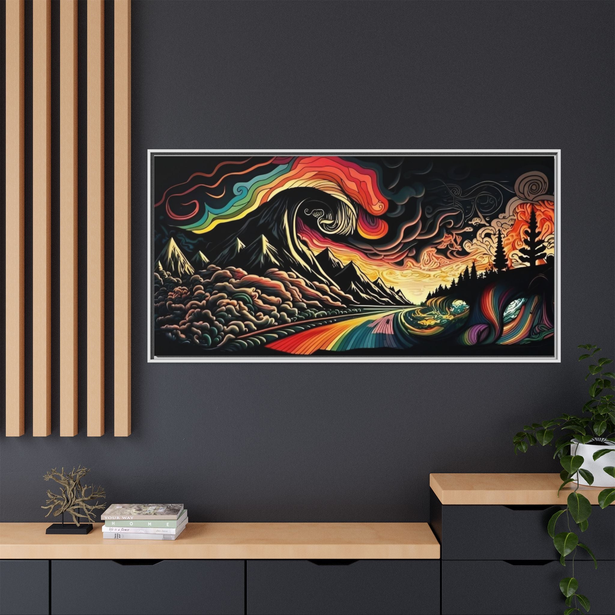 Trippy Lake and Sky Scene