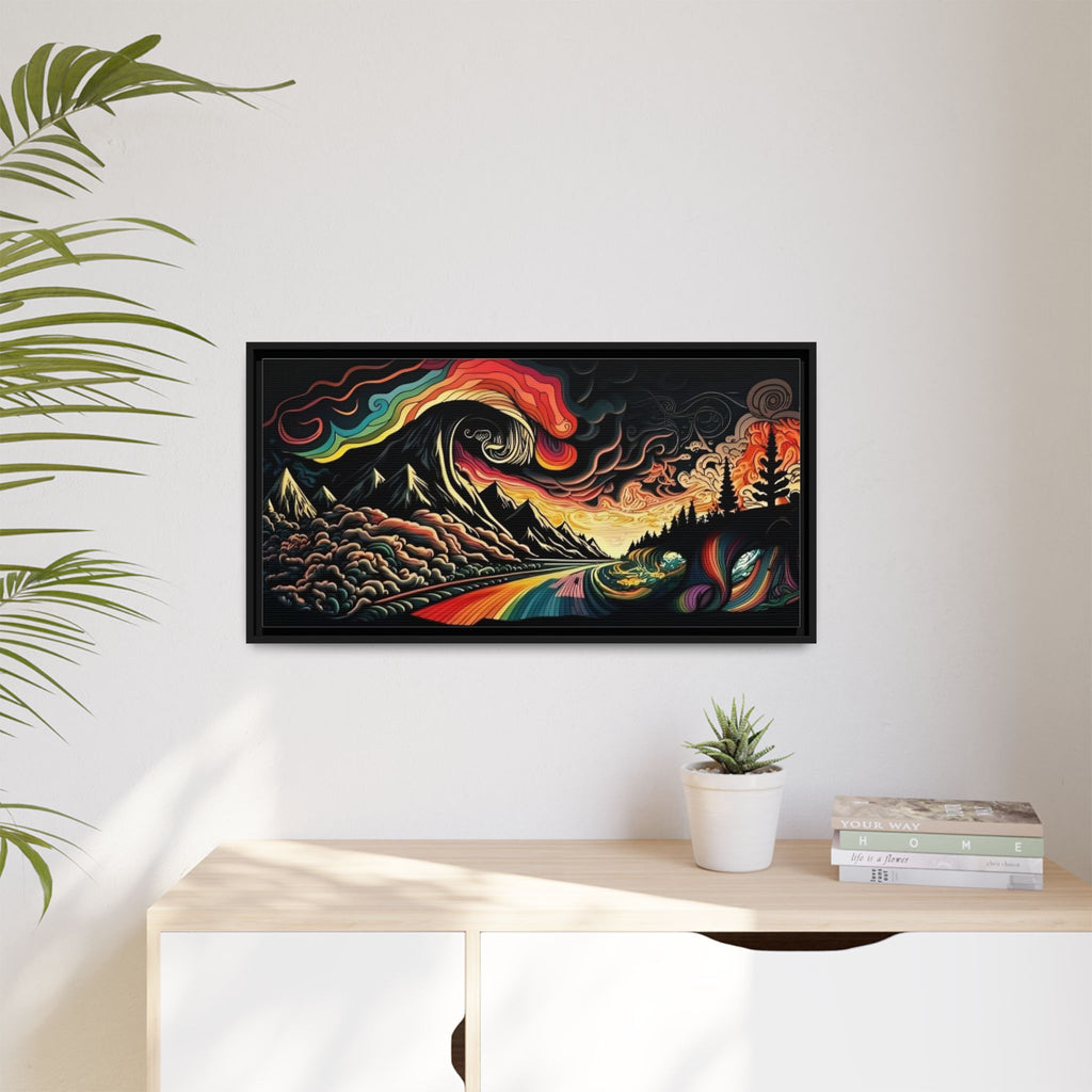 Trippy Lake and Sky Scene