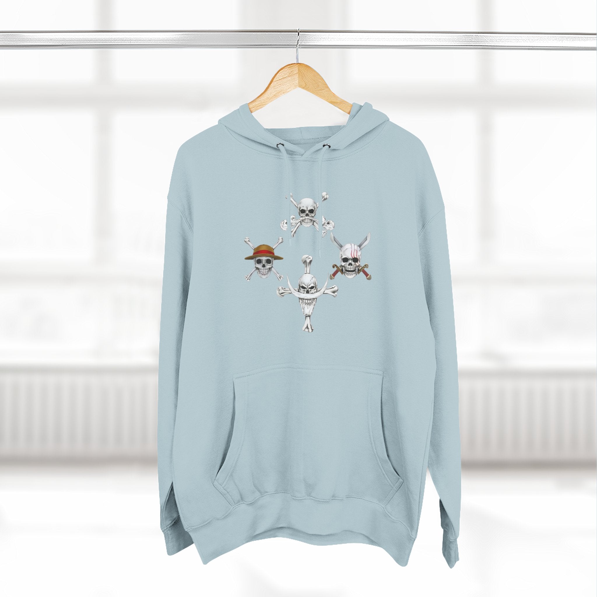 Three-Panel Fleece Hoodie