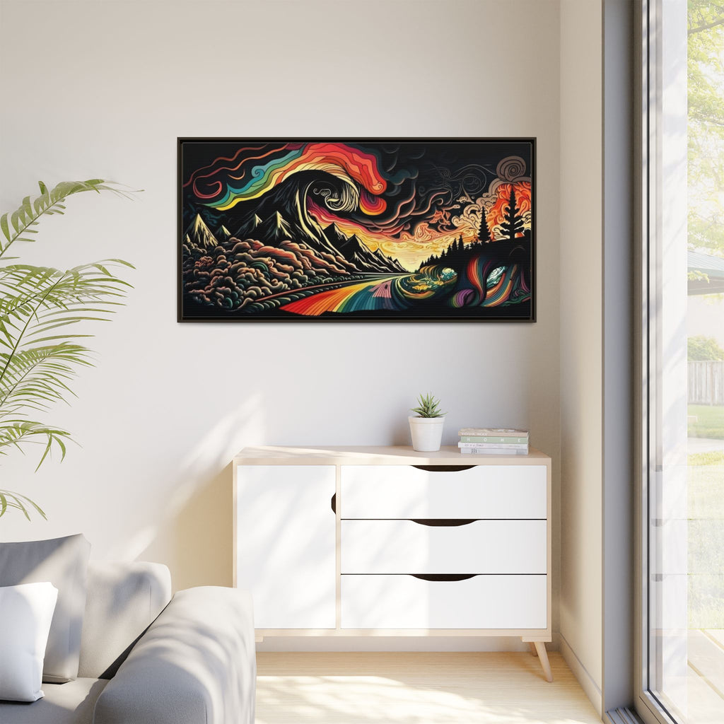 Trippy Lake and Sky Scene