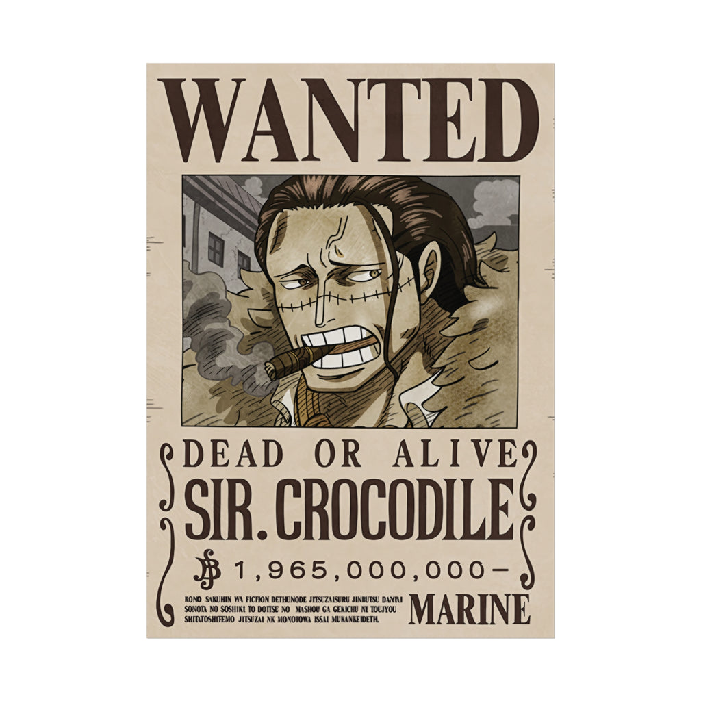 Wanted Poster Sir Crocodile Dead or Alive