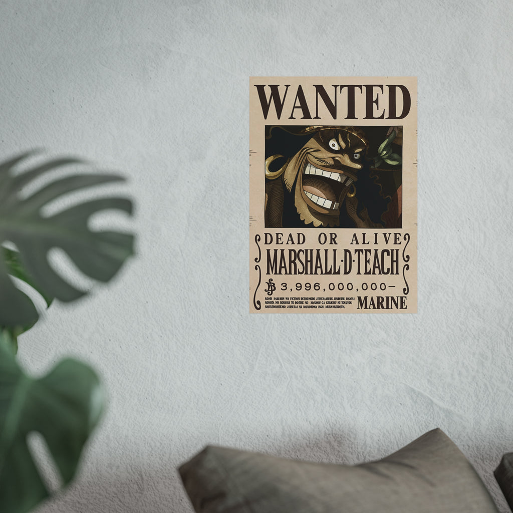Wanted Poster Marshall .D. Teach Dead or Alive