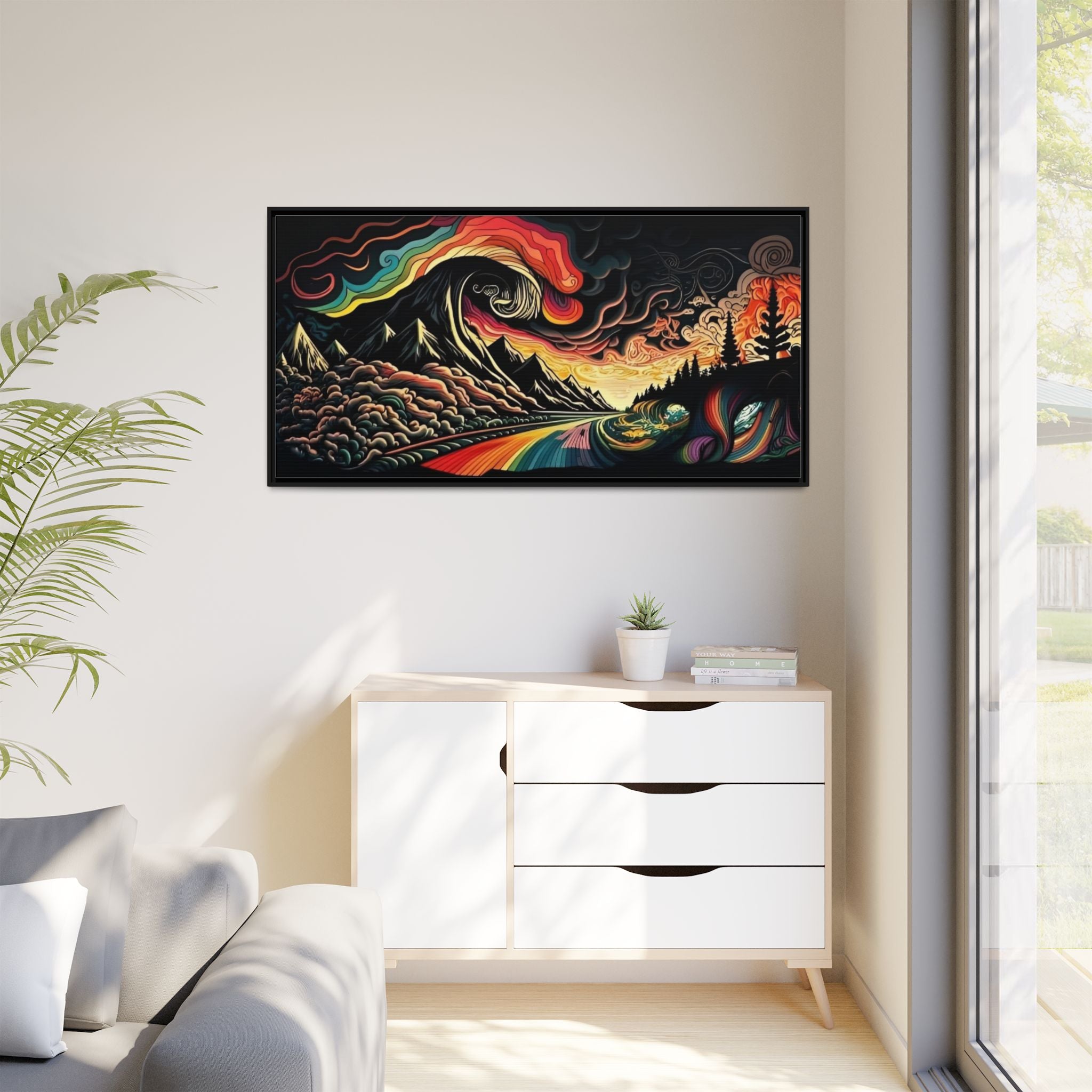 Trippy Lake and Sky Scene