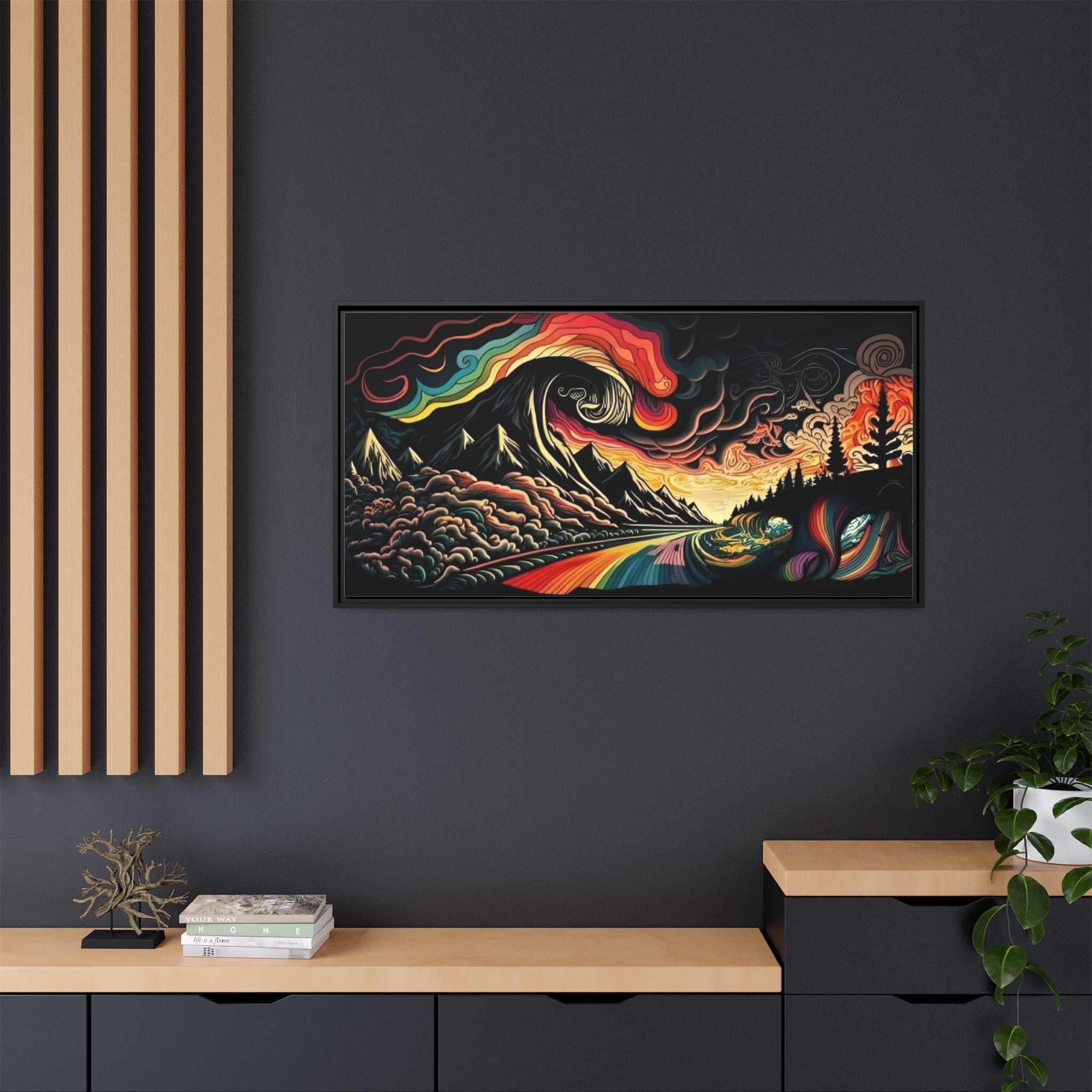 Trippy Lake and Sky Scene